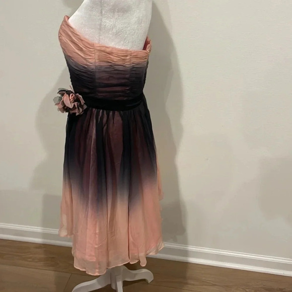 Betsy Johnson strapless ombré mini lined dress, vintage, - Picture 3 of 12